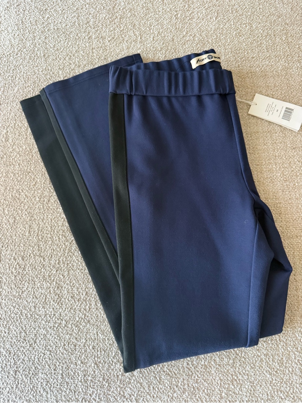 Tory Burch Sport Side Stripe Cropped Flare Leggings - (similar to split 59)